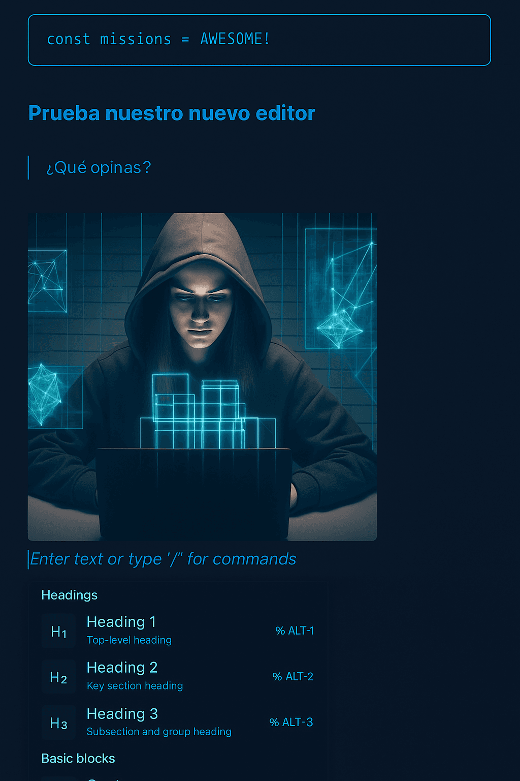 Edita como si estuvieses en Notion